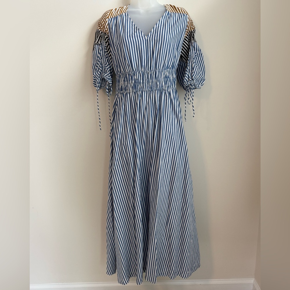 LOFT Poplin Striped Dress